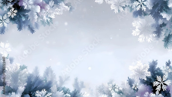 Obraz winter background with snow