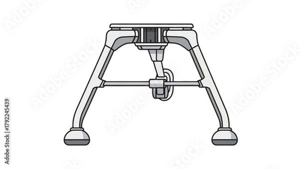 Fototapeta A detailed line drawing of a tripod stand