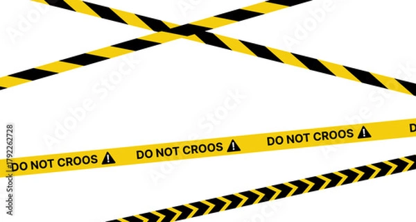 Obraz under construction background. warning tape .