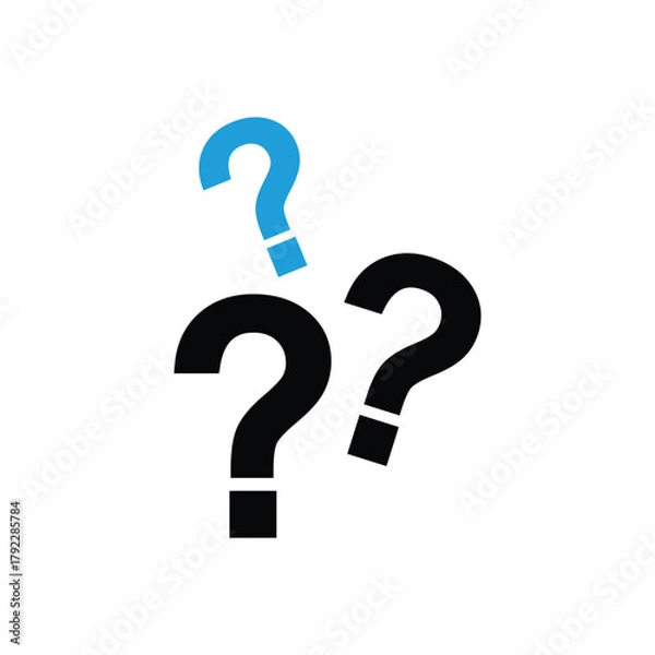 Obraz Question mark icon design template isolated illustration