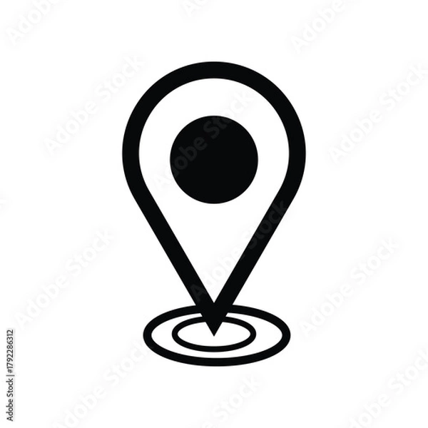 Obraz Pin map icon design template isolated illustration