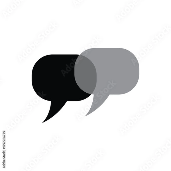 Fototapeta Bubble chat icon design template isolated illustration