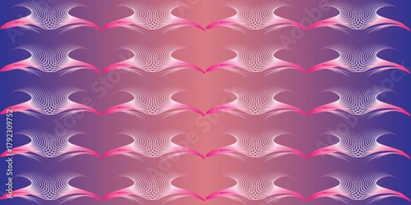 Fototapeta Symmetrical Wing-Like Pattern with Gradient Colors – Abstract Design in Pink, Purple, and Blue