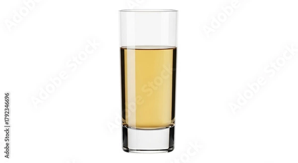 Obraz Isolated alcoholic beverage in a modern style cocktail glass, with a yellow drink liquid