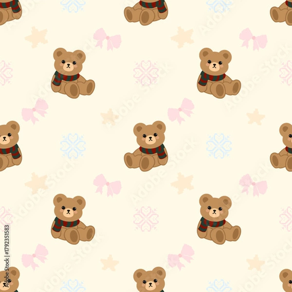 Obraz seamless background with teddy bears