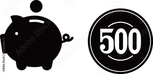 Obraz 五百円玉貯金　アイコン