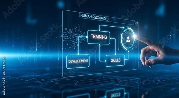 Fototapeta Skill improvement and development in digital innovation