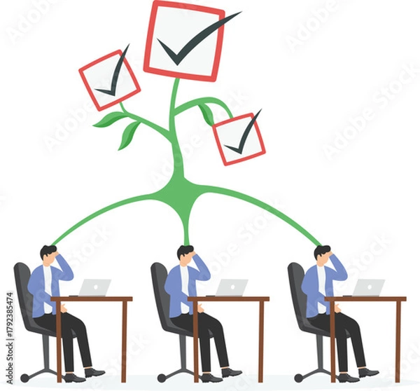 Fototapeta Brainstorming to finding best idea for business, teamwork, collaboration,

