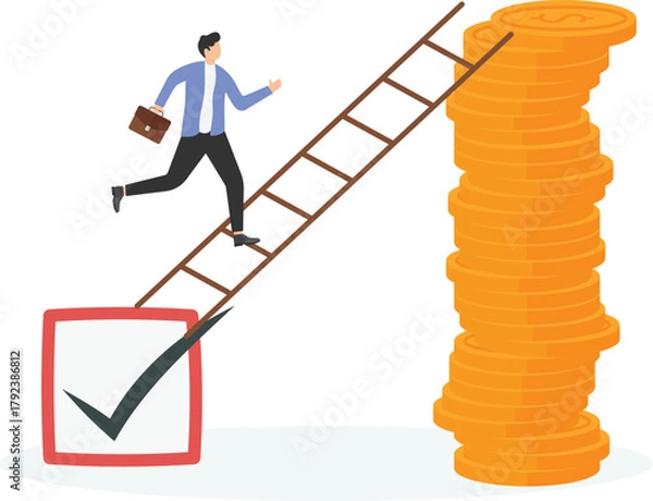 Fototapeta Team success achievement, winning trophy award together, celebrate team effort collaboration, teamwork motivation, ambition concept,

