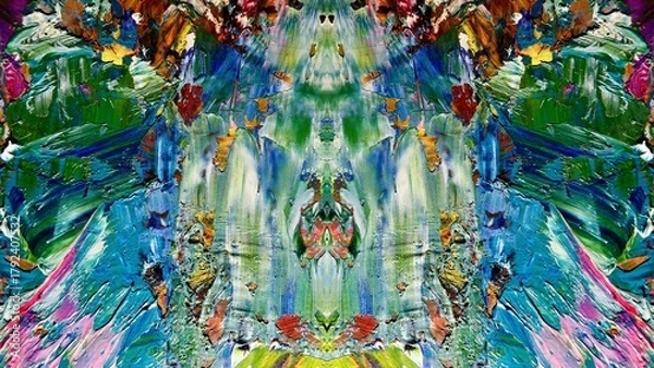 Fototapeta Abstract art background . Hand painting artwork on canvas .