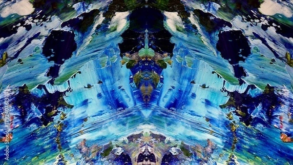 Fototapeta Abstract art background . Hand painting artwork on canvas .