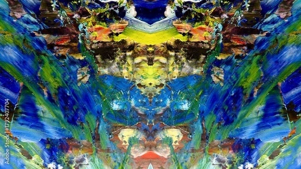 Fototapeta Abstract art background . Hand painting artwork on canvas .