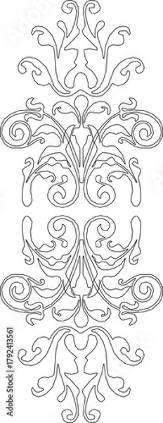 Fototapeta sketch vector illustration silhouette design pattern background mandala abstract classic vintage ethnic traditional 