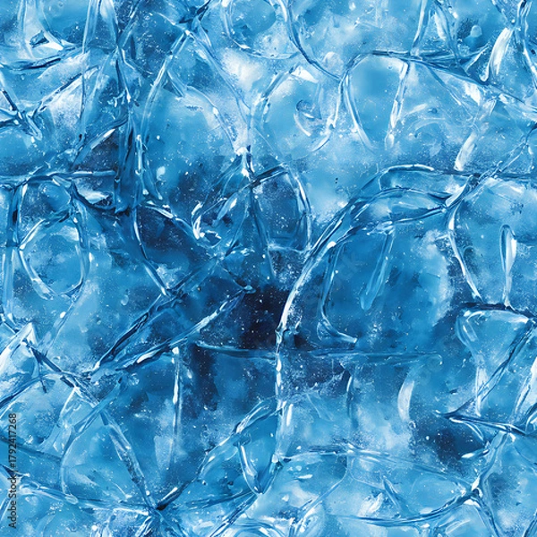Fototapeta Ice background design, seamless all sides