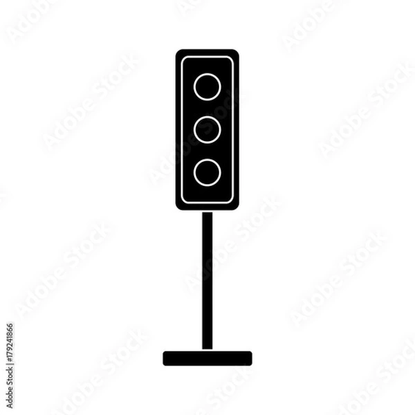 Fototapeta Semaphore traffic lights icon vector illustration graphic design