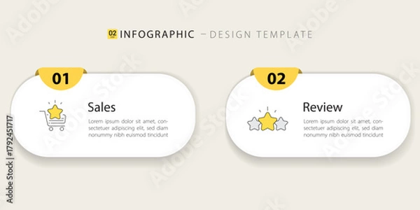 Fototapeta Comparison Infographic Design Template, Comparison between companies and products and services, Business presentation concept with 2 options, To do list or planning icon, vector illustration.