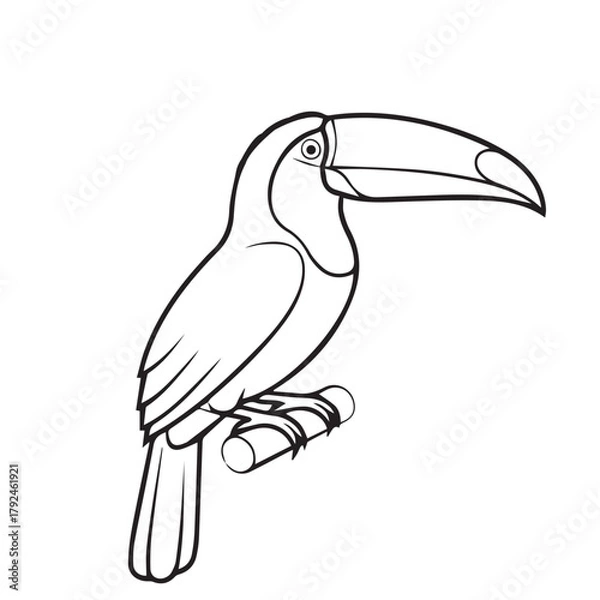 Obraz vector illustration of a cartoon bird