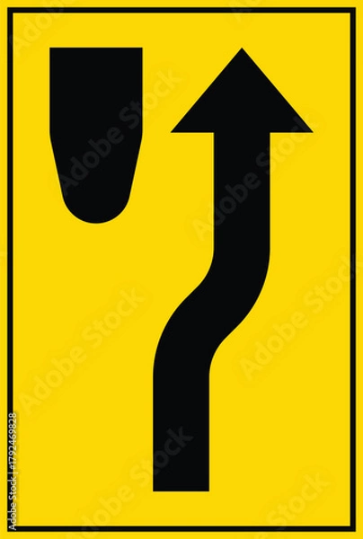 Fototapeta Keep Right Road Traffic Sign