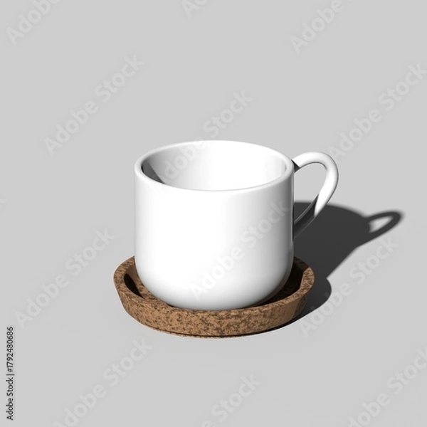 Obraz white mug photograpich