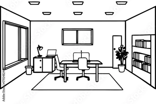 Obraz Contemporary Office Environment Background