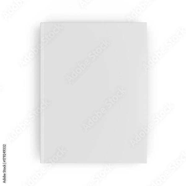 Fototapeta  3D rendering blank book on white background