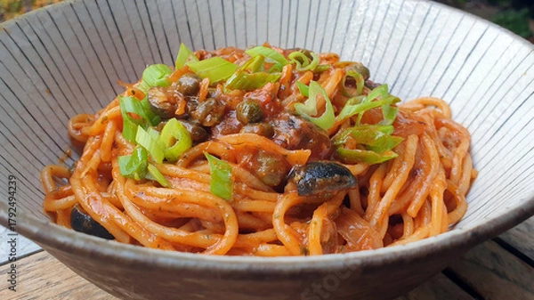 Fototapeta spaghetti alla puttanesca