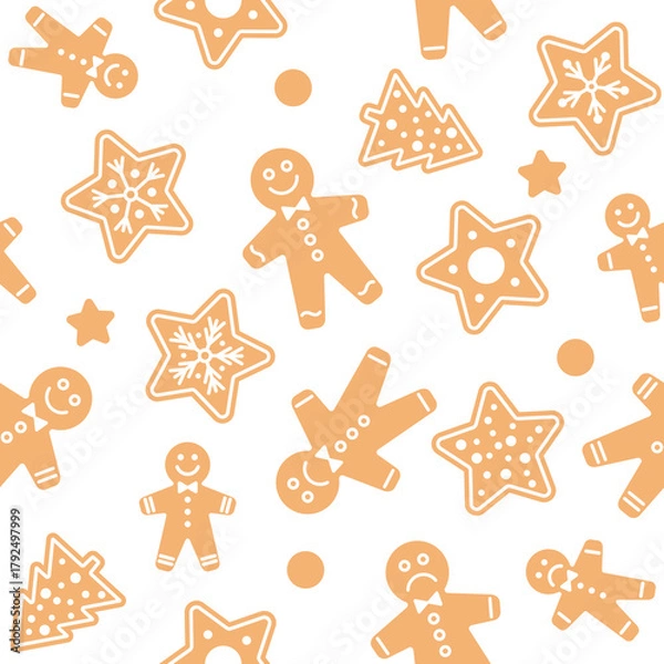 Fototapeta Christmas Pattern. Seamless Vector Background.