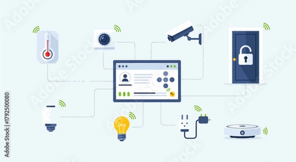 Obraz Modern infographic elements vector set for business, web, and mobile app design template with flat concept icons and symbols