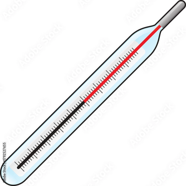 Fototapeta Vector of Medical Thermometer. Icon of Medical thermometers for determining the temperature of the human body. 