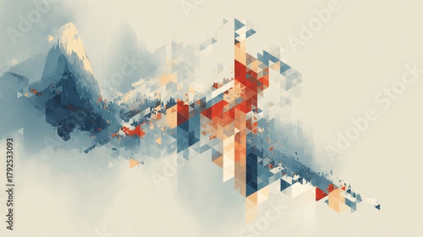 Fototapeta Abstract Geometric Explosion