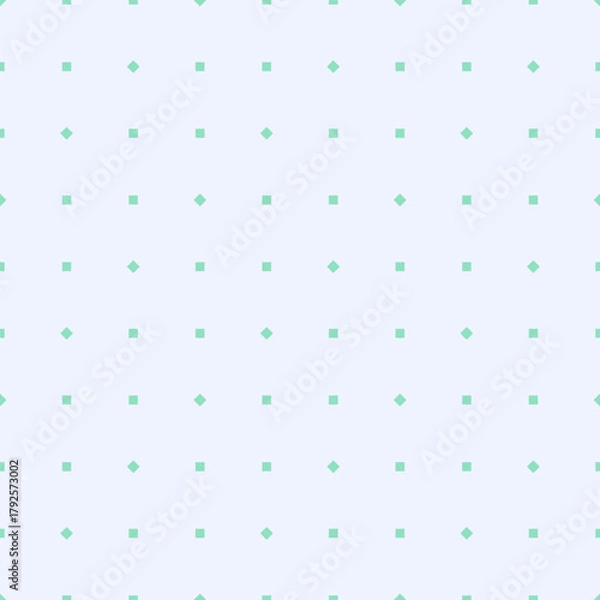 Fototapeta Minimal seamless pattern with mint green dots on a soft pastel background