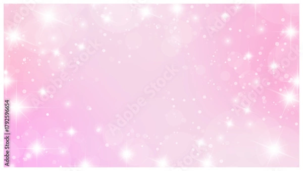 Obraz キラキラな高級感グラデーション背景 淡いピンク 16:9