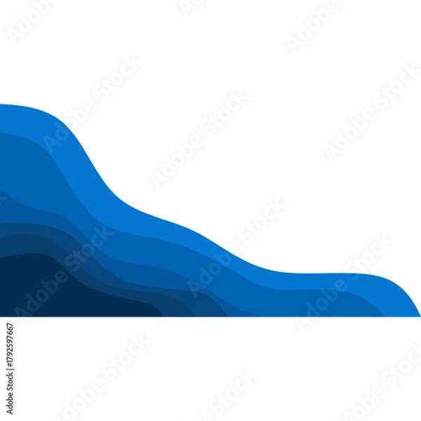 Obraz Abstract Blue Waves Corner