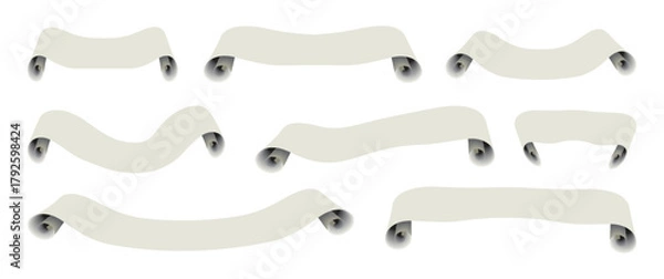 Fototapeta Set of 3d Banner templates vector - Paper template vector 