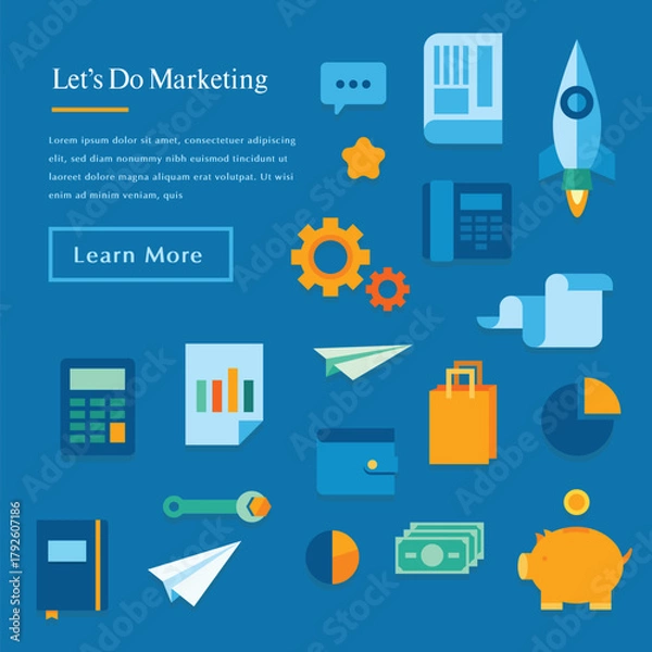 Fototapeta Versatile marketing background with colorful abstract elements