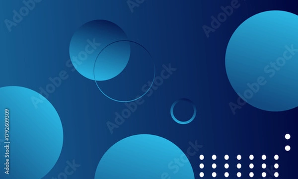 Fototapeta Abstract Blue background with beautiful liquid fluid. background with circle shape. design elements with fluid gradient. Creative illustration for poster, web,