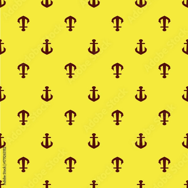 Obraz Anchor seamless pattern. Vector