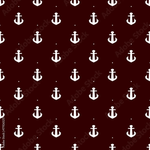 Obraz Anchor seamless pattern. Vector