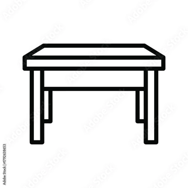 Obraz Line art illustration of a simple table