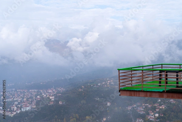 Fototapeta Observation terrace built on a high area