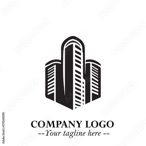 Obraz Black and White Chibi Boy Illustration with Jacket and Boots in Bold Thick Line Art Minimal Style