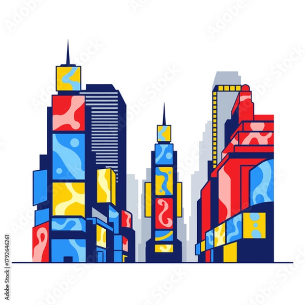 Obraz Times Square New York Vector