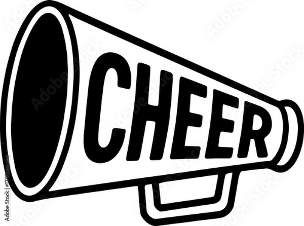 Fototapeta Cheer Megaphone Scalable SVG Vector Graphic with Editable Paths and Layers for Web, UI Design, Digital Art, and Print Applications