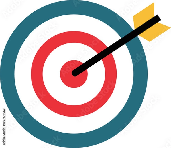 Fototapeta Target Board Scalable SVG Vector Graphic with Editable Paths and Layers for Web, UI Design, Digital Art, and Print Applications