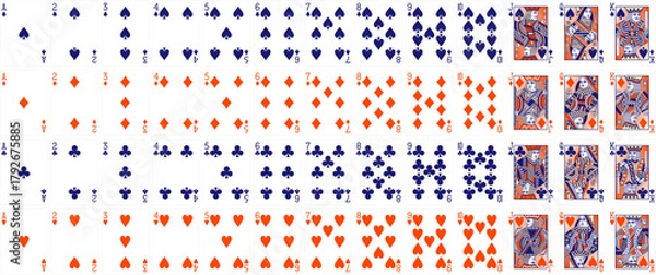 Obraz High-Quality Playing Cards Set - Sunset