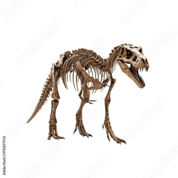 Obraz Dinosaur Skeleton Standing with Open Mouth