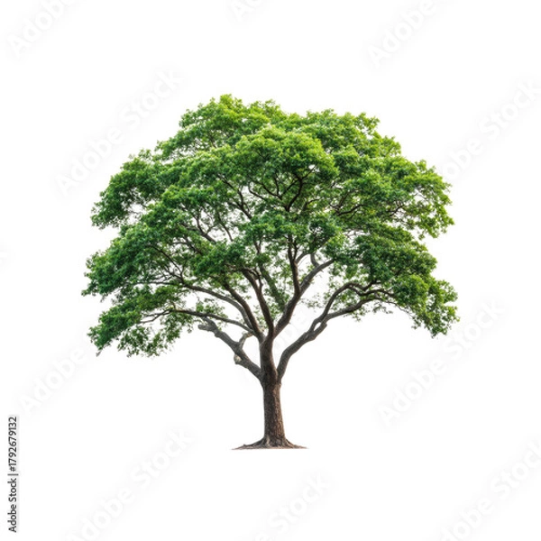 Obraz Large tree isolated on black