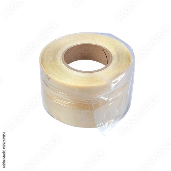 Obraz Roll of transparent packaging tape on black