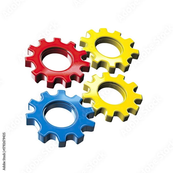 Obraz Gears turning teamwork