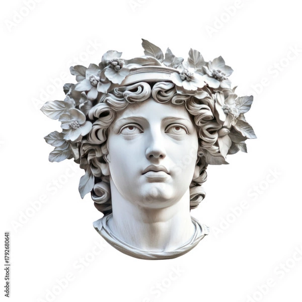 Obraz Apollo head statue on Transparent Background
